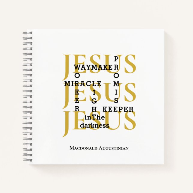 JESUS Waymaker Christian Notebook (Front)