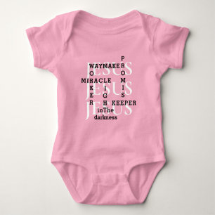 Jesus Waymaker Miracle Girl Baby Bodysuit