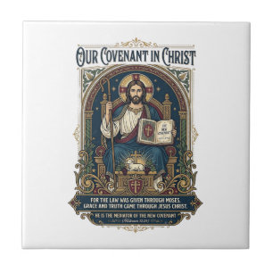 Jesus Wedding Photographer Shirt Christian Ceramic Tile