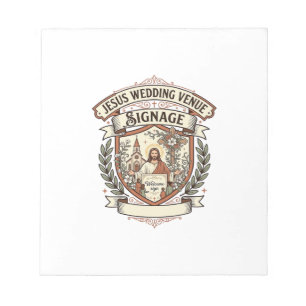 Jesus Wedding Venue Signage Jesus Wedding Venue Si Notepad