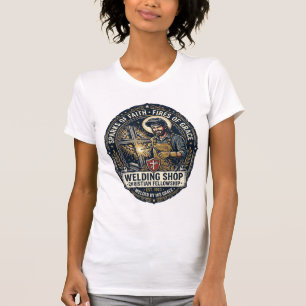 Jesus Welder Metal Shop T-Shirt Inspirational Fait