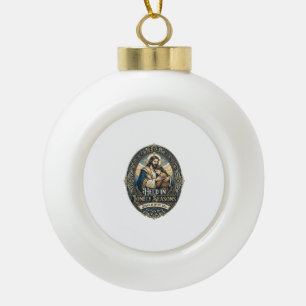 Jesus Widow Widower Encouragement Vintage Shirt Ch Ceramic Ball Christmas Ornament