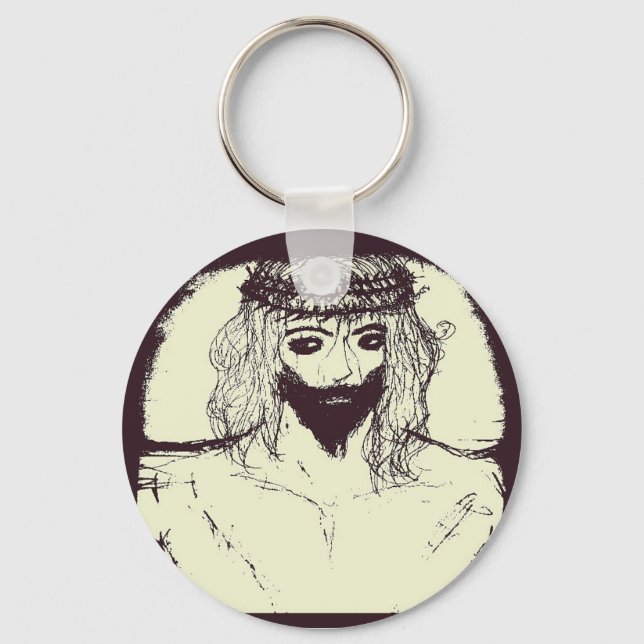 Jesus will save us and the sky open up   key ring (Front)