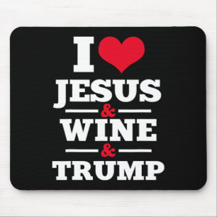 Jesus Wine Trump Religious Christian Faith Mum Gif Mouse Pad