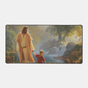 JESUS with CHILD Desk Mat