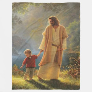 JESUS with CHILD Fleece Blanket