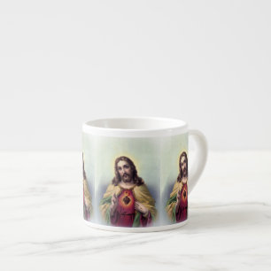 Jesus with Glowing Heart Espresso Cup