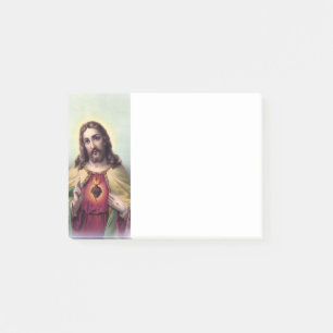 Jesus with Glowing Sacred Heart Post-it Notes