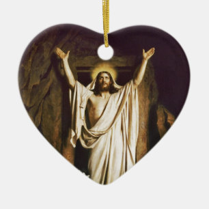 Jesus with Mary After Resurrection Ceramic Ornament