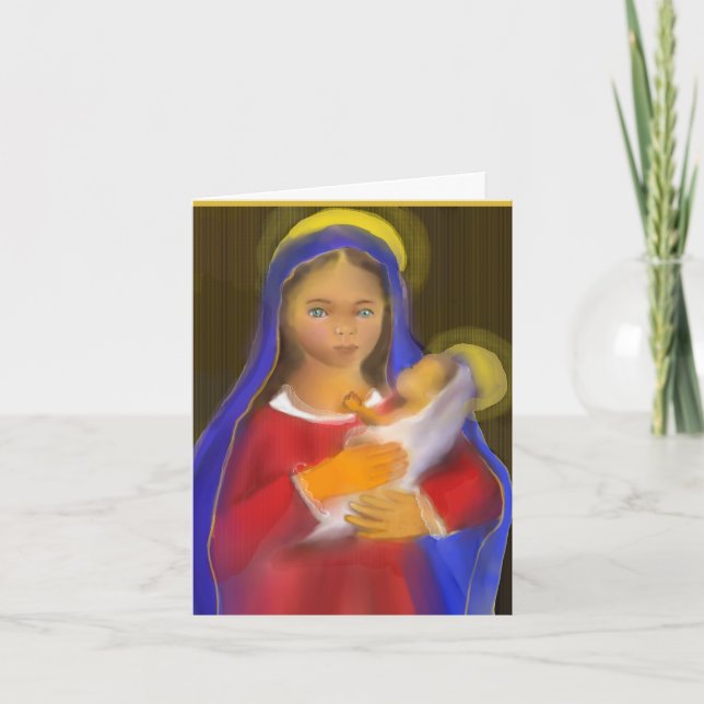 Jesus With Mary Note Card (Front)