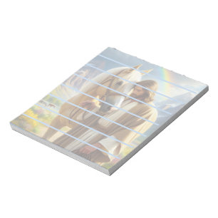Jesus with Palomino Horse in Scenic Landscape  Notepad