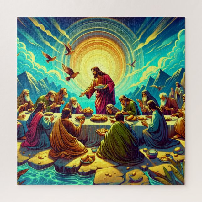 Jesus with the 12 desiples Puzzle (Vertical)
