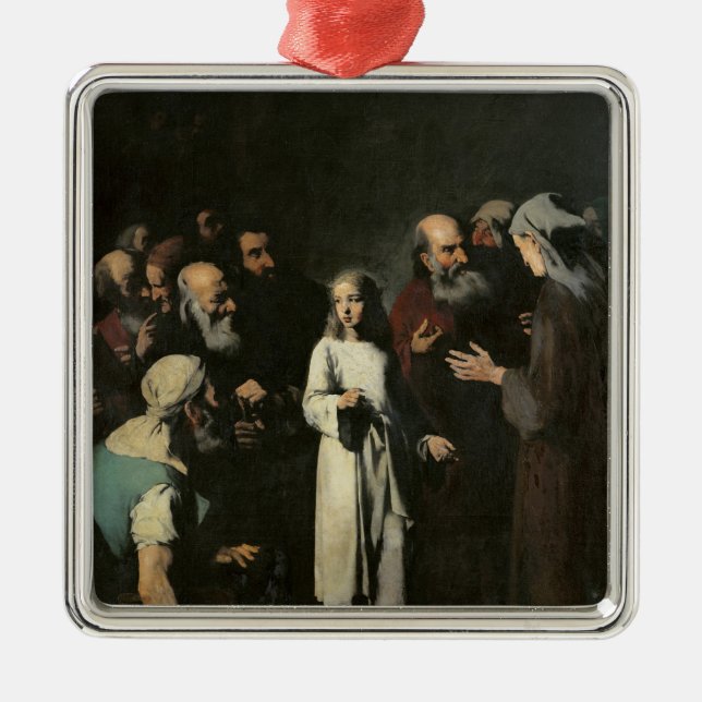 Jesus with the Doctors Metal Tree Decoration (Front)