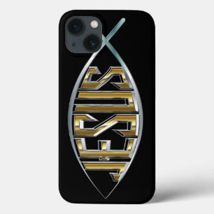 Jesus within a Fish Symbol iPhone 13 Case