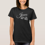 Jesus - Women's Basic T-Shirt<br><div class="desc">Women's Basic T-Shirt This basic t-shirt features a relaxed fit for the female shape. Made from 100% cotton, this t-shirt is both durable and soft - a great combination if you're looking for that casual wardrobe staple. Select a design from our marketplace or customise it and unleash your creativity! Size...</div>