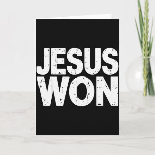 Jesus Won Christian Faith Religious Card