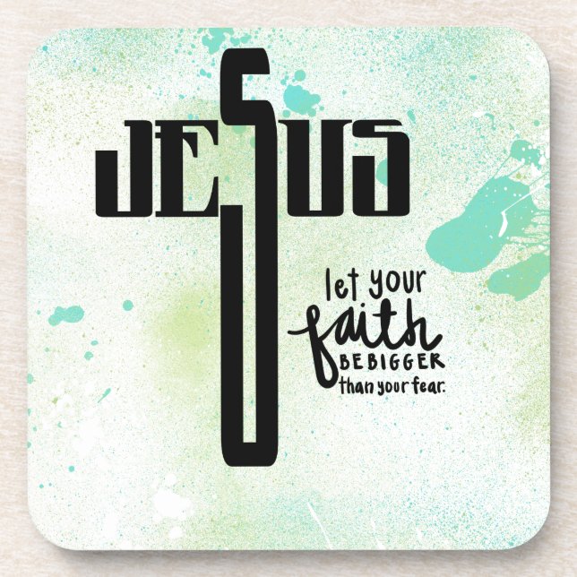Jesus Word Art Coaster (Front)