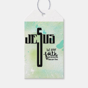 Jesus Word Art Gift Tags