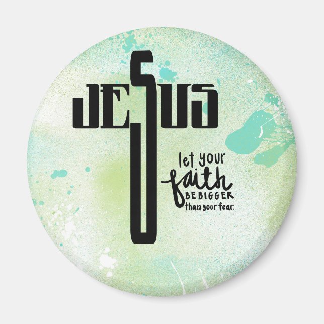 Jesus Word Art Magnet (Front)