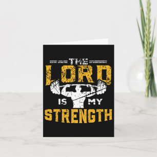 Jesus Workout The Lord Is My Strength Christian Gy Card