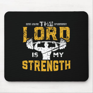 Jesus Workout The Lord Is My Strength Christian Gy Mouse Pad