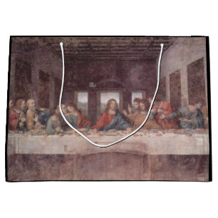 Jesus "Yeshua" The Last Supper, Leonardo da Vinci Large Gift Bag