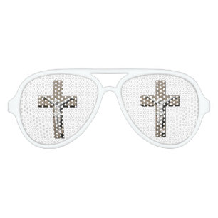 Jesuschrist on a Cross Sculpture Aviator Sunglasses