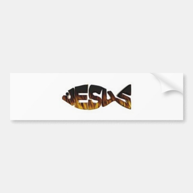 jesusfirefish bumper sticker (Front)