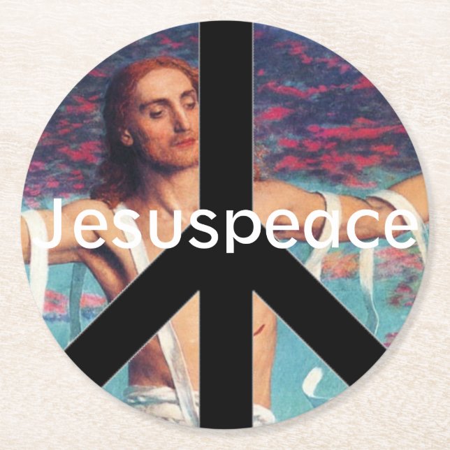 JESUSPEACE  ROUND PAPER COASTER (Front)
