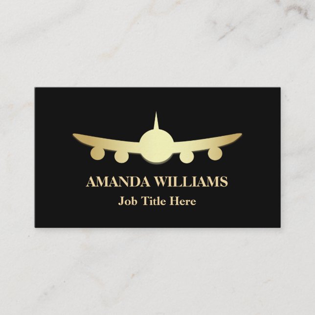 Jet Aeroplane Business Card (Front)