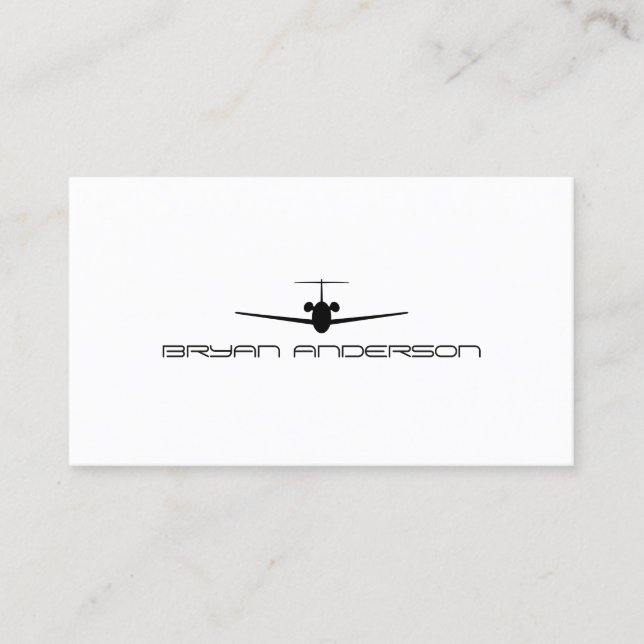 Jet Aeroplane Business Card (Front)
