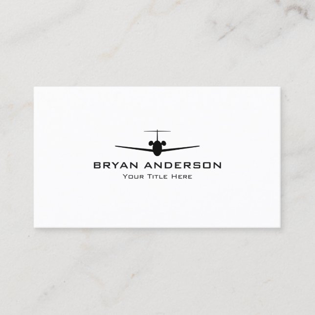 Jet Aeroplane Business Card (Front)