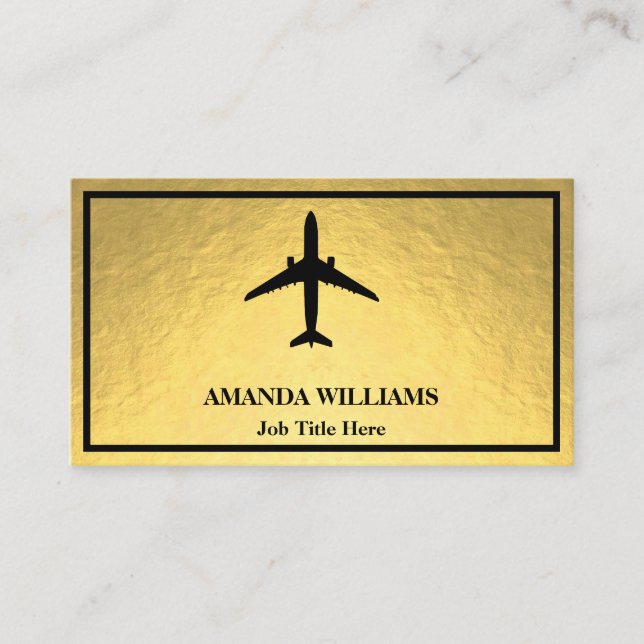 Jet Aeroplane Business Card (Front)