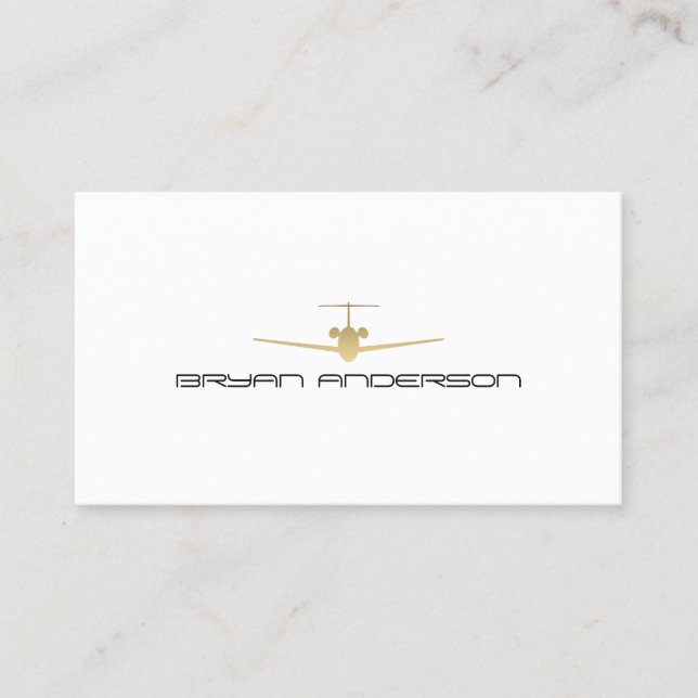 Jet Aeroplane Business Card (Front)