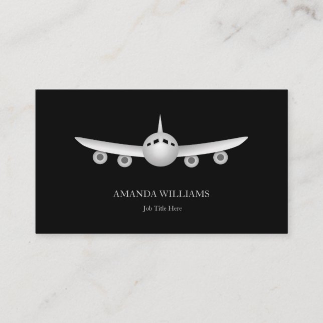 Jet Aeroplane Business Card (Front)