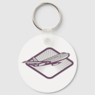 Jet Aeroplane Key Ring