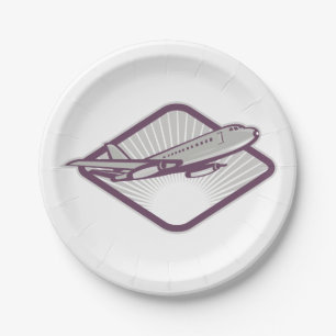 Jet Aeroplane Paper Plate