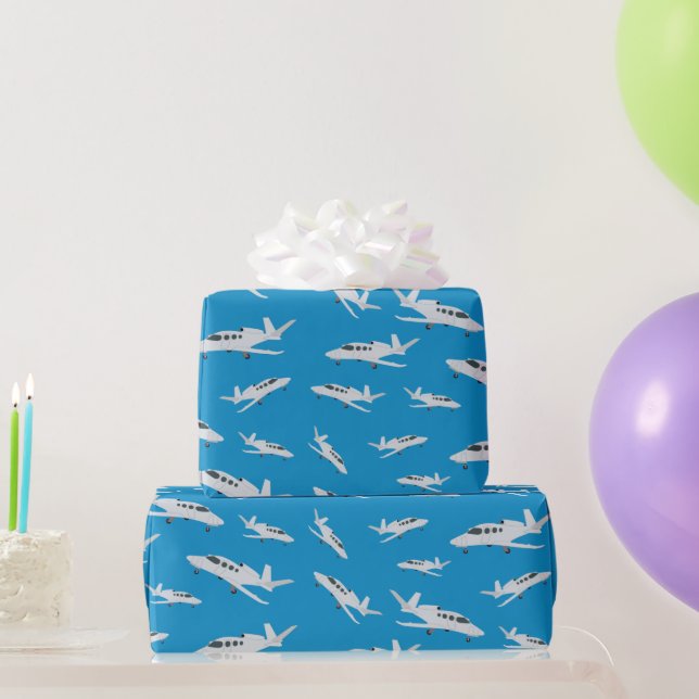 Jet Aeroplane Pattern Wrapping Paper (Party Gifts)