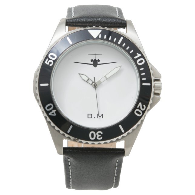 Jet Aeroplane Pilot Watch (Front)