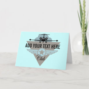 Jet Aeroplane Wing Club Card
