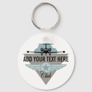 Jet Aeroplane Wing Club Key Ring