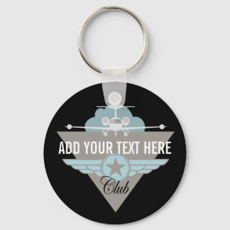 Jet Aeroplane Wing Club Key Ring