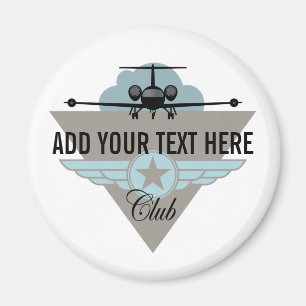 Jet Aeroplane Wing Club Magnet