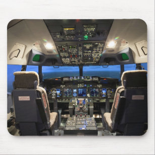Jet aircraft cockpit mouse pad