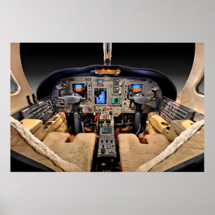 Jet Aircraft Cockpit Poster