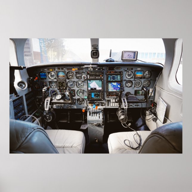 Jet aircraft cockpit poster (Front)