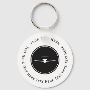 Jet Airplane Logo Key Ring