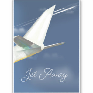 Jet Away travel poster.