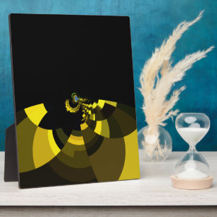 Jet Black and Gold Vector Art Print Graphic Design Plaque