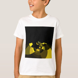 Jet Black and Gold Vector Art Print Graphic Design T-Shirt